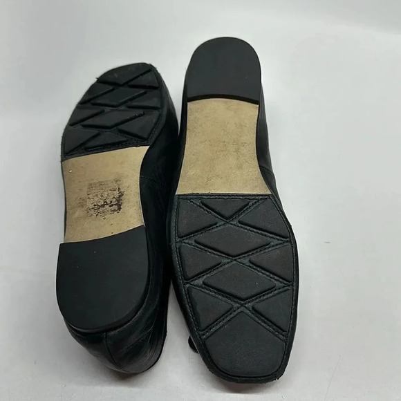 Tory Burch Laila Driver Nappa Leather Grosgrain Ballet Flats Shoes Black 8.5 - Picture 9 of 12